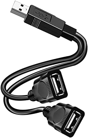 Vrllinking USB razdjelnik Y, 1 muški do 2 ženska konektor za produžni kabel, dvostruki USB port Extender, podaci