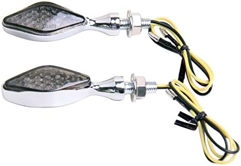 MotorToGo Chrome Mini LED Žmigavci sa kratkim stabljikom indikatori žmigavaca kompatibilni za Yamaha Vmax 1700