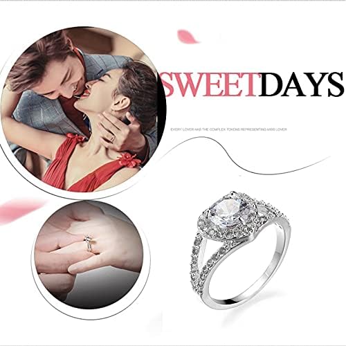 Yistu jeftini prstenovi za žene za angažman u obliku srca personalizirani princeze dijamantni