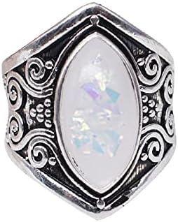 Ženski vjenčani prstenovi srebrni vintage Punk narukvica stil draguljarski prirodni prsten Thai pretjerani