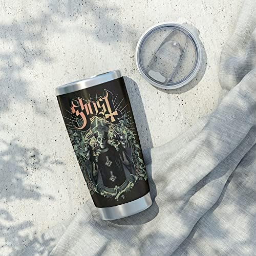 Desdirect Store Ghost Impera Papa Emeritus Tumbler, Spooky Season Halloween Vampire Travel Cup sa poklopcem, Idea izolovana čaša od nerđajućeg čelika za topla i hladna pića-20Oz