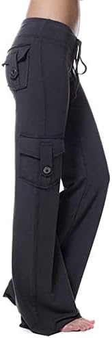 Ženski teretni camo hlače visoki struk Slim Fit pantalone aktivni jogger džepni duks