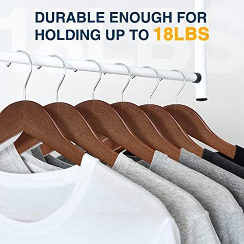Ulimart Drvena vješalica za majicu od 30 Drvenih vješalica Izdržljiv drveni vješalice idealni