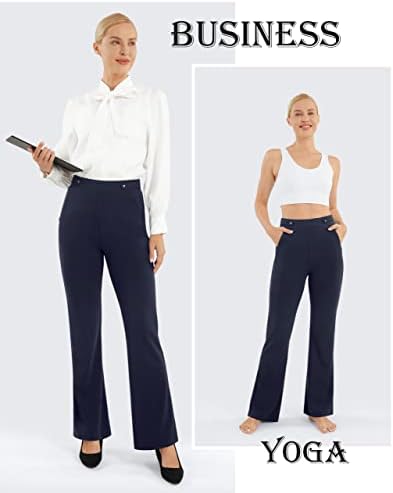 AFITNE ženske joge haljine hlače bootcut rastezljive radne hlače Business ured Ležerne prilike sa džepovima