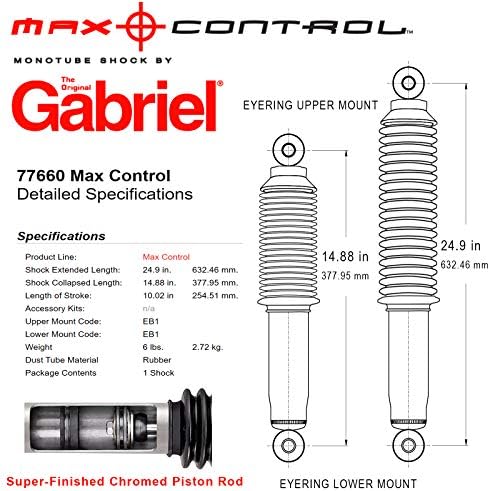 Gabriel 77660 Max Control Monotube Amortizer