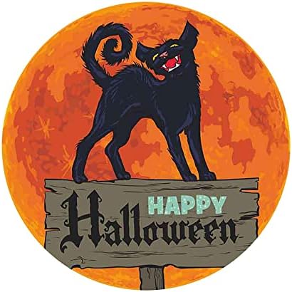 Naljepnica Pozadina Vrt Halloween Cat Ljačni užareni Mjesec Festival Dekoracija prozora Samoljepljiva fluorescentna