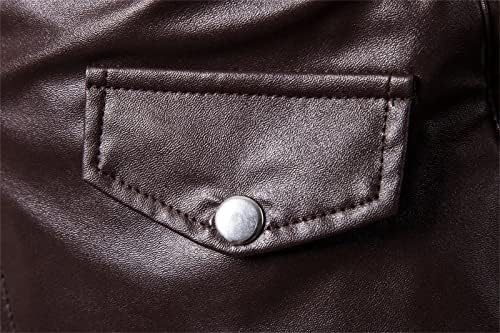 Kožne jakne za motocikle za muškarce Faux PU Leather rever Moto Jacket Vintage asimetrični bajkerski kaput