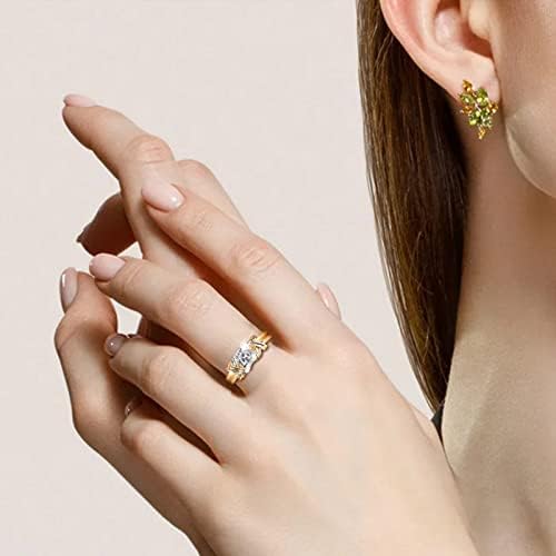 2023 NOVI CLASSIC NOVO Prsten za venčani prsten retro zlatna žena jedinstvena tkanina uzorka bušenje modne