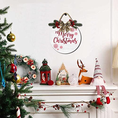 Sokomurg Božićni viseći znak, unutarnji dekoracija na otvorenom, dekor za vješalica na vratima Drveni
