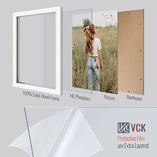 VCK 12x18 okvir postera - 2 pakovanja, okviri slike od punog drveta s poliranim pleksiglasom,