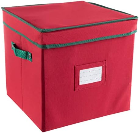 Elf stor Božić kutija sa podesivim razdjelnika i poklopac ukrasi Storage, Crvena