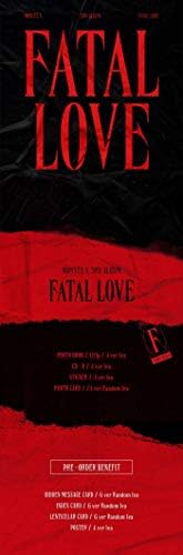 MONSTA X Fatal Love 3. album Slučajna verzija CD + 120P Photobook + 1P naljepnica + 1P Fotocard + Poruka PhotoCard + praćenje KPOP zapečaćen