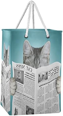 PoerietCity CAT Reading iza novine Crno bijelo retro stil okruglih košara za pohranu kante za bebe Organizator