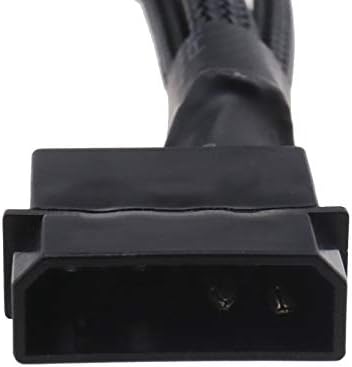12v 4-pinski Molex do 4 x 3/4-pinski kabl za hlađenje kućišta ventilatora Crni za računarski