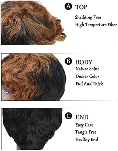 Xzgden perika za zamjenu kose, Evropska i američka perika Moda kratka kovrčava kosa hemijska vlakna visoka temperatura