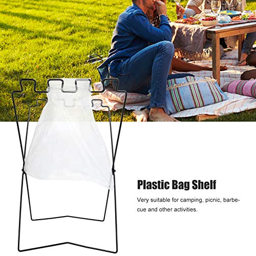 Chiwe Regal za smeće, željezna žica preklopna polica prenosiva nosač smeća držač plastične vrećice, za kampiranje piknik kuhinje