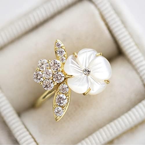 Vintage Exquisite Dame Flower Diamond Ring Circon Prsten za žene Nakit Pokloni Nakit za muškarce