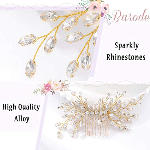 Barode Rhinestones bridal wedding hair Comb Silver Sparkly side Comb Bride hair Accessories za žene i djevojke