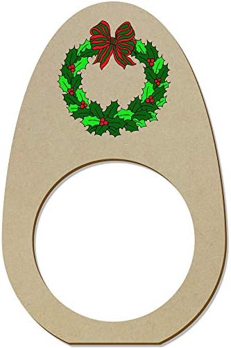 Azeeda 5 x 'božićni vijenac' drveni prstenovi / držači za salvete