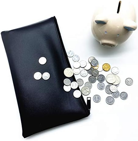 FITULABO sigurnosna Bankovna depozitna torba sa patentnim zatvaračem, 4 boje izdržljiva kožna torbica za novčiće za novčiće za posao, školu, dom i ličnu upotrebu