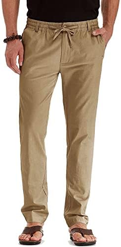 Pantalone za muškarce Casual pantalone imaju elastični pojas i zip Fly sa podesivim unutrašnjim vezicama za prilagođeno