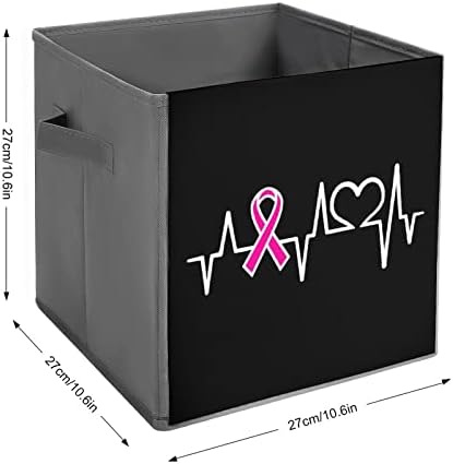 Rak dojke Heartbeat velike kocke Storage Bins sklopiva platnena kutija za čuvanje Ormara Organizatori za police