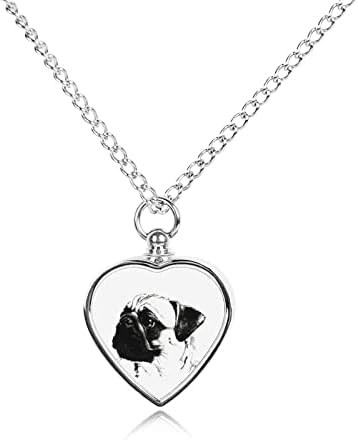 Pasmina Mops portret pas pepeo urna ogrlica mačka kremacija nakit spomen uspomena držač pepela pokloni za kućne ljubimce