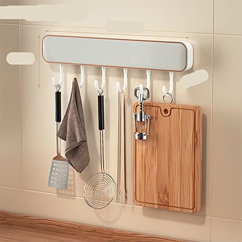 XIGUI 14-inčni Kuhinjski zidni viseći držač posuđa,kuke za redove viseći stalak za posuđe sa kašikom
