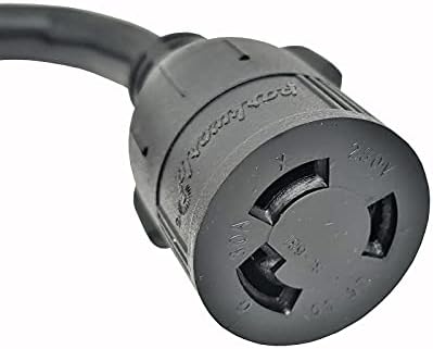 Parkworld 60424 RV adapterski kabl 50 Amp 14-50p muški pod pravim uglom do 30 Amp L6-30R konektor za zaključavanje ženski