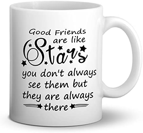 DOTAIN dobri prijatelji su kao zvijezde Funny Friendship kafa šolja, 11 unca dvostrani keramička šolja