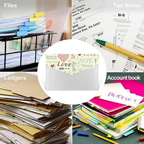 Faith Hope Love Floral Pattern Expanding File Folder 6 džepovi veliki kapacitet oznake harmonika fascikle sa džepovima za kućnu kancelariju u učionici