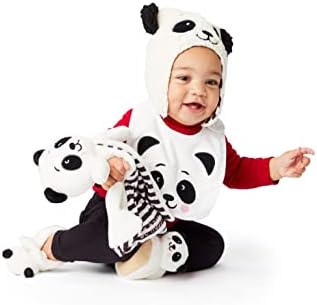 Enesco Izzy i Oliver novorođenčad Panda Budite sretni bebe bib, bijeli, jedna veličina odgovara 0-12