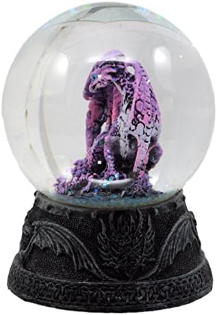Ebros poklon mitsku ljubičastu ponoć zmaj vodena globusa figurica sa sjajem 4,75 zvjeznog svjetlucava globusa kolekcionar