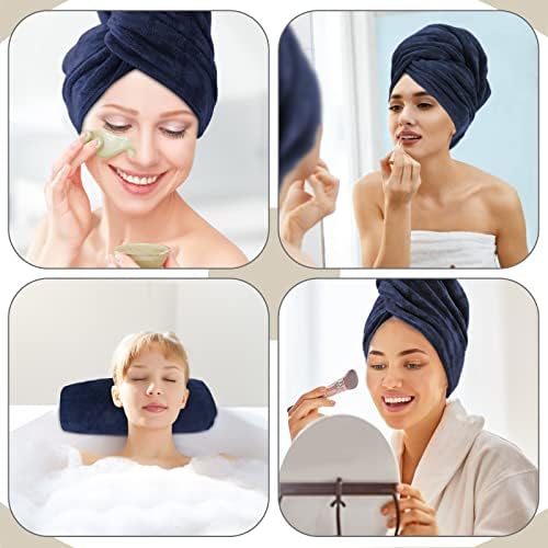 SUNLAND mikrovlakana ručnik za kosu Wrap za žene 2 paket Super upijajući Quick Dry Magic Hair Turban za sušenje