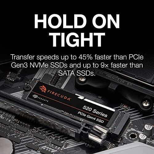 Seagate Firecuda 520 SSD 500GB Interni pogon čvrstog čvrstog stanja - M.2 PCIe Gen4 × 4 NVME 1.4 sa brzinama