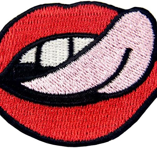 Zegin Lady's Hot usne seksi usta vezena značka gvožđe na šivanju zakrpa