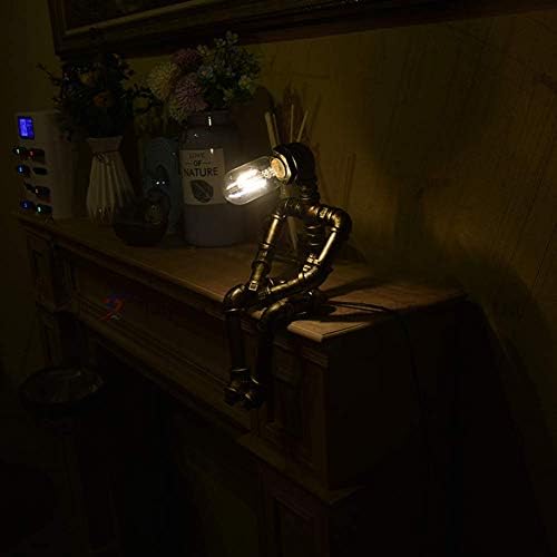 ADFD Creative Iron Robot Tabela Lamp Retro Robot Water Pipe tabela lamp Bar Restoran Cafe
