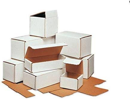 Secure Seal Shipping Box - 5x2x2 Mailers-Bijela sklopiva valovita kartonska ambalaža za slanje, selidbu, skladištenje i organizovanje - Jaka lagana sklopiva