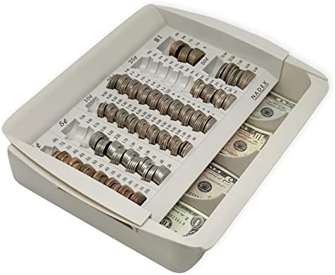 Ladica za rukovanje gotovinom i novčićima - ladica za sortiranje novca sa 6 pretinaca za američke