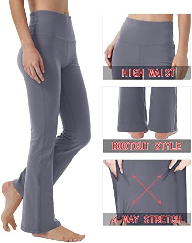 Keolorn Bootcut joga hlače za žene visoke struke Hlače za vježbanje za žene Tummy Control Bootleg Radne hlače Hlače