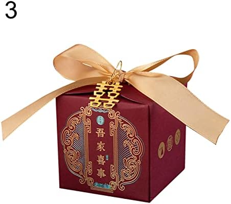 YESBAY Candy Box kutija za svadbene bombone u kineskom stilu svadbeni pokloni prenosiva kutija za pakovanje