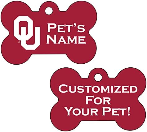 NCAA dvostrana pet Id oznaka za psa personalizirana sa 4 reda teksta