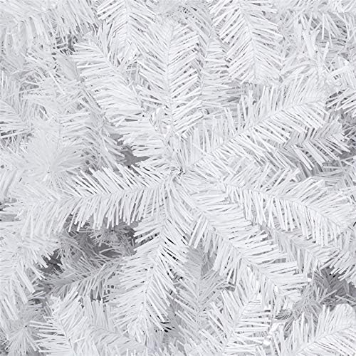 Youbtq 7ft željeznog noga bijelo božićno stablo PVC 950 Podružnice Premium umjetni odmor Božićno borovo drvo za dom, ured, zabavni ukras djelomično jadan dizajn i baza