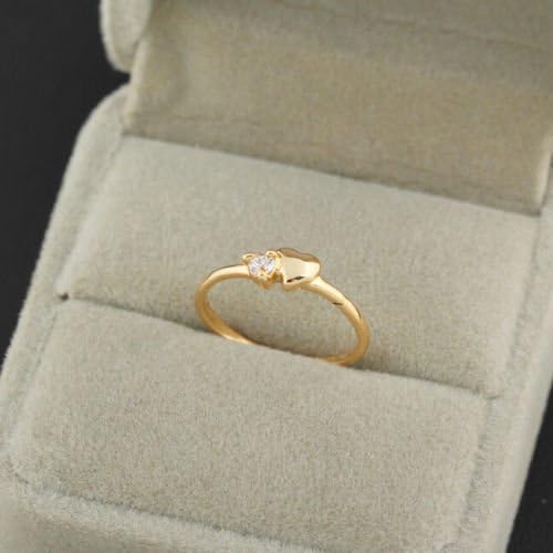 Nongkhai prodavnica 18k žuto pozlaćeno Cirkon srce ljubavni prstenovi ženski nakit