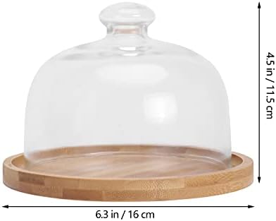 Ploča za serviranje torti sa kupolom drveni stalak za torte okrugla ploča za serviranje deserta