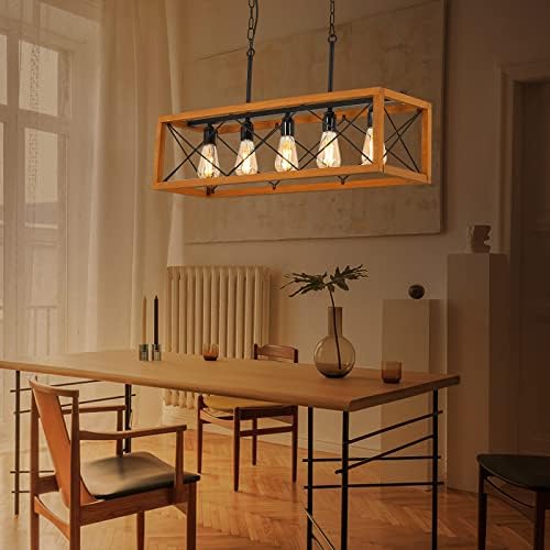 Rustikalna kuhinjska svjetla, luster za seoski kuver sa odvojivim utikačem u kablu za trpezariju, kuhinjski