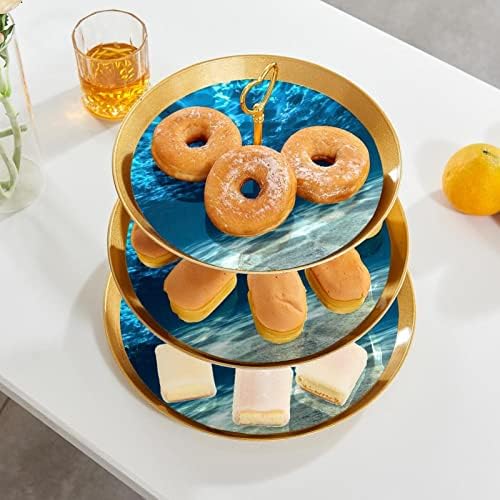 Stalci za torte Set od 3, podvodni oceanski postolje za prikaz stola za desert Cupcake stalak za vjenčanje