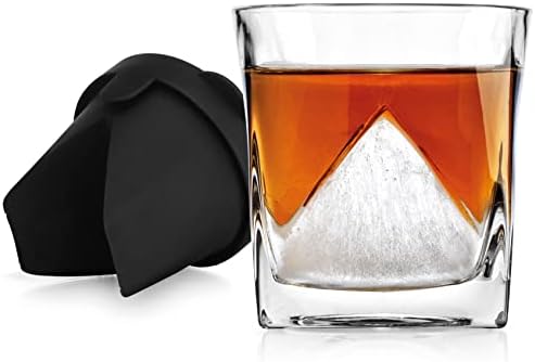 Godinger Whisky Glass Poklon Set, naočare za viski i silikonski kalup za LED, glečer viskija, staromodna