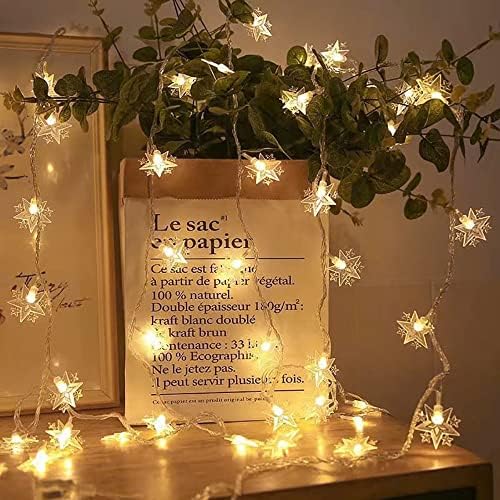 SQXBK 40 LED zvijezda žičana svjetla na baterije Ramazanska dekorativna svjetla za svadbene zabave, praznike, rođendan, uređenje kućne bašte, božićno drvce Nova Godina Ramazanska dekoracija