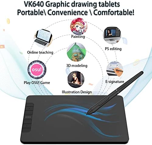 Prikaz olovke za crtanje VEIKK VK2200PRO i Tablet za crtanje VK640 podloga za crtanje